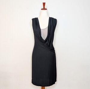 Theory Drape Neck Layered Sleeveless Modal Tank Dress Size Medium